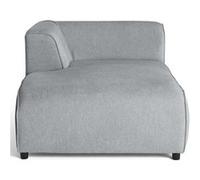Suaro - Module d'assise méridienne gauche en tissu texturé - Gris