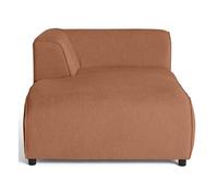 Lisa Design - Suaro - Module d'assise méridienne Gauche en Tissu texturé, Terracotta