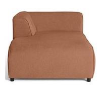 Suaro - Module d'assise méridienne gauche en tissu texturé - Terracotta