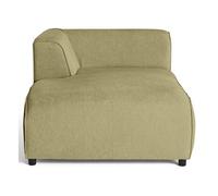 Suaro - Module d'assise méridienne gauche en tissu texturé - Vert sauge