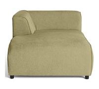 Suaro - Module d'assise méridienne gauche en tissu texturé - Vert sauge Vert sauge G