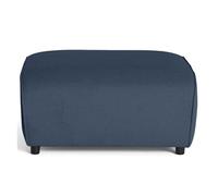 Suaro - Pouf en tissu texturé - Bleu