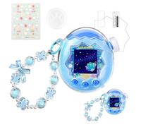 SUASLART Coque rigide transparente en polycarbonate pour Tamagotchi | Le capuchon du cadran transparent ajoute une protection supplémentaire ; la feuille d'autocollants et un bracelet à breloques