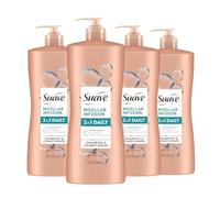 Suave Lot de 4 shampoings et après-shampoing 2 en 1 avec infusion micellaire, nettoyant et revitalisant pour tous les types de cheveux, 800 ml