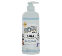 Suavecito Shampoing enfant 3 en 1, après-shampoing et gel douche, parfum lait et miel, flacon pompe de 16 onces, testé cliniquement