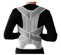 SUAVER Correcteur de Posture pour Homme et Femme Soutien Lombaire Respirant et Réglable Offrant un Soulagement de la Douleur du dos et des épaules,Soutien dorsal,Sangle Correction de bosse (3XL, Grey)