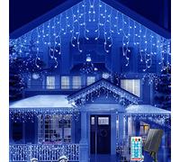 SUAVER Guirlande lumineuse extérieure solaire, lumières de Noël en plein air, 10 m, 300 LED, lumières de jardin, lumière d'extérieur imperméable avec télécommande pour festivals, mariages, fêtes