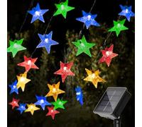 SUAVER Guirlande lumineuse solaire pour l'extérieur - Étanche - Lampes solaires - Étoiles perlées - Veilleuse suspendue - 8 modes - Éclairage de Noël - Décoration pour jardin, sapin de Noël, fête