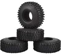 SUAVER Pneu RC 1,9" Crawler Jantes en caoutchouc Pneu de roue pour 1:10 RC Rock Crawler Pièces de voiture pour Axial SCX10 D90 TF2 TRX4 Tamiya Redcat Gen8,4 pièces (120 x 45 mm-B)