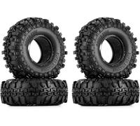 SUAVER Pneu RC 1,9" Crawler Jantes en caoutchouc pour 1:10 RC Rock Crawler Pièces de voiture pour Axial SCX10 D90 TF2 TRX4 Tamiya Redcat Gen8,4 pièces (110 x 40 mm)
