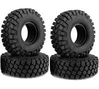 SUAVER Pneu RC 1,9" Crawler Jantes en caoutchouc pour 1:10 RC Rock Crawler Pièces de voiture pour Axial SCX10 D90 TF2 TRX4 Tamiya Redcat Gen8,4 pièces (114 x 42 mm)