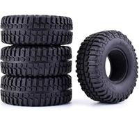 SUAVER Pneu RC 1,9" Crawler Jantes en caoutchouc pour 1:10 RC Rock Crawler Pièces de voiture pour Axial SCX10 D90 TF2 TRX4 Tamiya Redcat Gen8,4 pièces (100 x 40 mm)