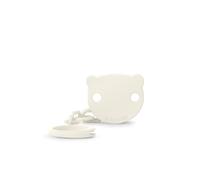 Suavinex, Attache Sucette, Accroche Tétine pour Bébé, Attache Clip avec Pince, Plaque en Forme d'Ourson. Pour Bébés +0 Mois, Convient aux Nouveau-Nés, Wild&Free Beige