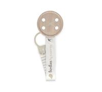 Suavinex, Attache Sucette en Tissu pour Bébé, Ruban à Double Face, Accroche Tétine, Chaîne Clip avec Pince. Pour Bébés +0 Mois, Convient aux Nouveau-Nés, Birdies, Beige