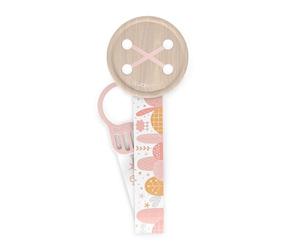 Suavinex, Attache Sucettes avec Ruban. Chaîne de Sucette avec Ruban Textile, avec un Design Double Face. Attache Tetine pour Bébés et Nouveau-nés, +0 Mois. Dreams Rose