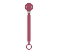 Suavinex, Attache Tétine en Silicone, Attache-Sucette avec Ruban Plat et Souple, pour Bébés +0 Mois, Clip avec Plaque en Soft-Silicone, pour la Sucette Wonder, Magenta