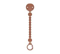 Suavinex, Attache Tétine en Silicone, Attache Sucette avec Une Seule Pièce en Silicone, pour Bébés +0 Mois, Colour Essence, Orange Sunset
