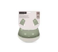 Suavinex Babero Soft & Flexible Silicona Verde Gris +4M 2uds