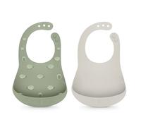 Suavinex Bavoir En Silicone Bipack 2 Pièces Couleur Verte