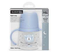 Suavinex Biberon à Anses +6 mois Wild&Free Night And Day Bleu 150ml