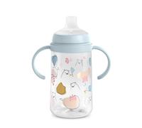 Suavinex, Biberon à Anses, Tasse Apprentissage Bébé avec Bec Souple en Silicone, Système Anti-Colique, Gourde Enfant avec Poignées, Antifuites, Passe au Lave-Vaisselle, +6 Mois, 270 ml, Bears Bleu