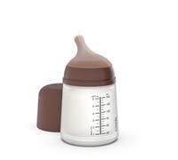 Suavinex, Biberon Anti Colique Zero Zero, avec Tétine Débit Lent (S) en Silicone, pour Bébés +0 Mois, Idéal pour l'Allaitement Mixte, Tétine Imitant le Sein, Biberon Nouveau-né, 180 ml, Deep