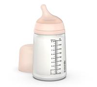 Suavinex, Biberon Anti-colique Zero Zero, avec Tétine Débit Moyen (M), +3 Mois, Idéal pour l'Allaitement Mixte, Tétine Imitant le Sein, 270 ml
