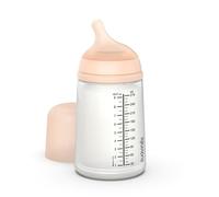 Suavinex, Biberon Anti Colique Zero Zero, avec Tétine Débit Moyen (M), pour Bébés +3 Mois, Idéal pour l'Allaitement Mixte, Tétine Imitant le Sein, 270 ml