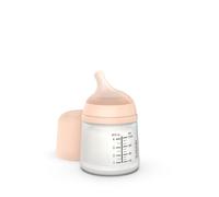 Suavinex, Biberon Anti-colique Zero Zero, Tétine Débit Adaptable (A), Fair | Adaptable à la Succion, Spécifique Allaitement Mixte, Lait Maternel et Formule, Bébés +0 Mois, Nouveau-nés, 120 ml, Silicone