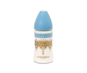 Suavinex Biberon ETHNIC 150ml SILICONE ROND Débit Lent - Turquoise