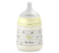 Suavinex Biberon Tétine SXPRO Birdies Silicone Anti-colique Débit lent (S) Beige 150 ml