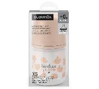 Biberon en verre tétine SXPro Xs Birdies Rose (120Ml)