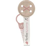 Suavinex Attache-sucette Birdies – Ruban en tissu double-face avec pince – Rose