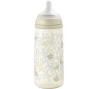 Suavinex, Biberon Anti Colique 360 ml avec Tétine Symétrique SX Pro en Silicone, Débit Dense (L), pour Liquides Épais, Convient aux Bouillies Liquides et Eau. Bébés +6 Mois. Birdies, Beige