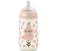 Suavinex, Biberon Anti Colique 270 ml avec Tétine Symétrique SX Pro en Silicone, Débit Moyen (M), pour Liquides de Densité Moyenne, Lait, Jus ou Eau. Bébés +3 Mois. Birdies, Rosa