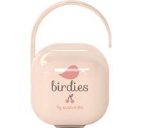 Suavinex, Boîte à Tétine pour Bébé, Capacité pour 2 Sucettes, Pochette - Étui Résistant, Facile à Nettoyer, Anse Flexible pour Accrocher au Sac, Poussette ou Berceau, +0 Mois, Birdies Rose