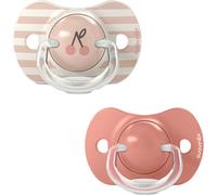 Suavinex – Sucettes symétriques – Birdies SX Pro – Silicone, réversibles, +18 mois – Rose x2
