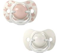 Suavinex Sucettes Birdies SX Pro – Lot de 2 symétriques, 6 à 18 mois, Rose