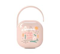 Suavinex, Boîte à Tétine avec Capacité pour 2 Sucettes. Pochette pour Sucettes, Boîte à Sucette avec Anse Flexible, Étui Sucette, pour Bébés +0 Mois, Walk Nude