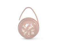 Suavinex, Boîte à Tétine Duo pour 2 Sucettes, Pochette Double avec Compartiments Indépendantes et Anse Flexible pour Sac ou Berceau, Étui Hygiénique, Bébés +0 Mois, Wonderland Lapins Rose