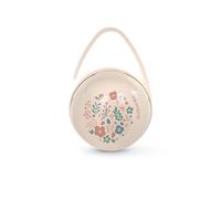 Suavinex, Boîte à Tétine Duo pour 2 Sucettes, Pochette Double avec Compartiments Indépendantes et Anse Flexible pour Sac ou Berceau, Étui Hygiénique, Bébés +0 Mois, Wonderland Floral Beige