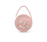 Suavinex, Boîte à Tétine Duo pour 2 Sucettes, Pochette Double avec Compartiments Indépendantes et Anse Flexible pour Sac ou Berceau, Étui Hygiénique, Bébés +0 Mois, Wonderland Floral Rose