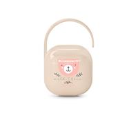 Suavinex, Boîte à Tétine pour Bébé, Capacité pour 2 Sucettes, Pochette - Étui Résistant, Facile à Nettoyer, Anse Flexible pour Accrocher au Sac, Poussette ou Berceau, +0 Mois, Wild&Free Rose