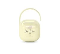 Suavinex, Boîte à Tétine pour Bébé, Capacité pour 2 Sucettes, Pochette - Étui Résistant, Facile à Nettoyer, Anse Flexible pour Accrocher au Sac, Poussette ou Berceau, +0 Mois, Birdies Beige