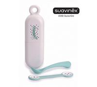 'Suavinex "Bonjour Fox Spoon + cuillère + Bib Support, clip, 4 m +/Blanc + vert