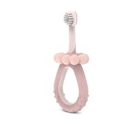 Suavinex, Brosse à dents pour bébés de 0 à 2 ans, poils super doux, idéal gencives sensibles, manche ergonomique, texturé et antidérapant, butée de sécurité amovible, grattoir lingual, rose