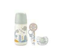 Suavinex Coffret Cadeau Biberon Sucette et Attache Sucette Dreams Bleu 270mL