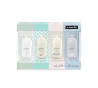 Suavinex, Collection Cologne pour bébé - Parfum enfant - 50 ml - Lot de 4 | Coffret de cologne classique pour bébé + Memories + Bliss + Sense (sans alcool), idéal pour les paniers, comme cadeau ou pour