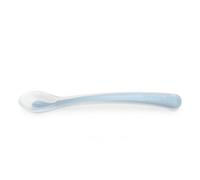 Suavinex, Cuillère en Silicone pour Bébés +4 Mois, Souple, Bout Arrondi, Manche Long et Ergonomique, Idéal Gencives Sensibles, Compatible Lave-vaisselle, Bleu