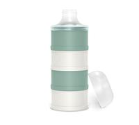 Suavinex, Doseur de Lait en Poudre. Avec 4 Compartiments, Hermétique, Bec Verseur et Bouchon à Vis. Lavable au lave-vaisselle. Bonhomia Vert